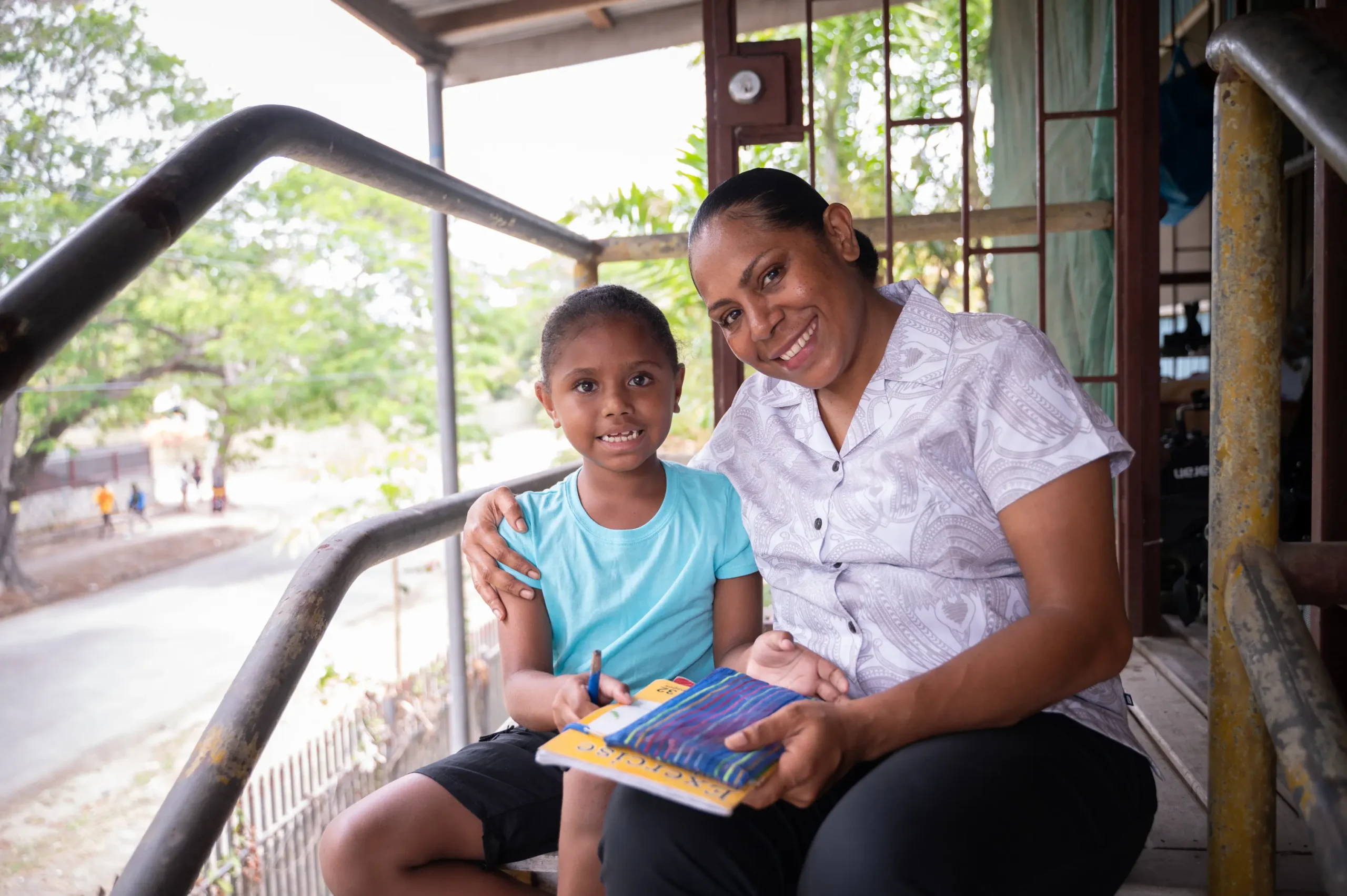 Dr Alice Irafa with her daughter