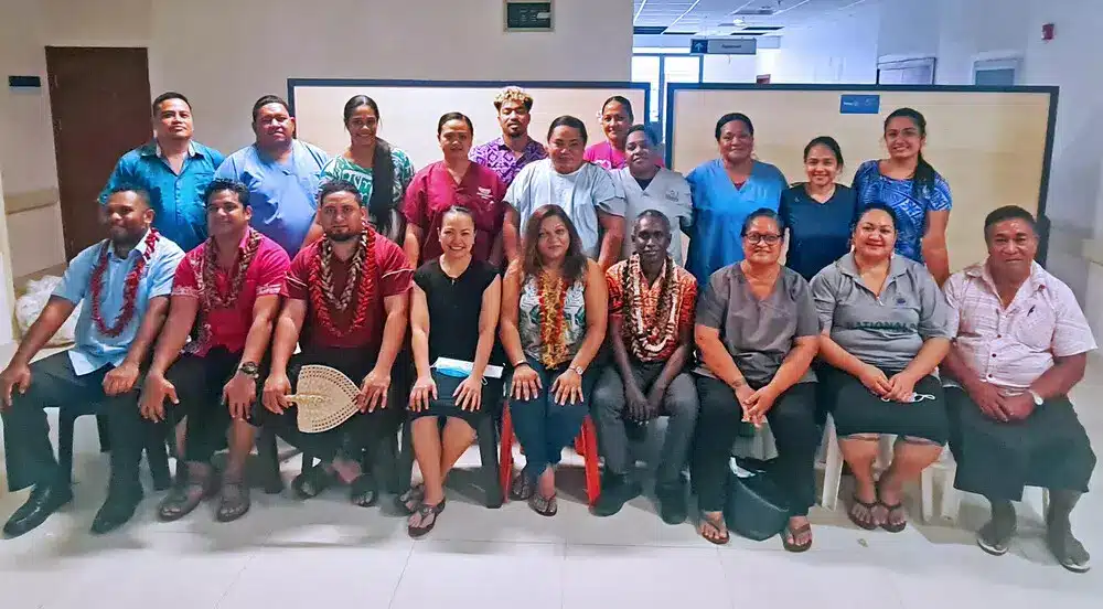 The team in Samoa