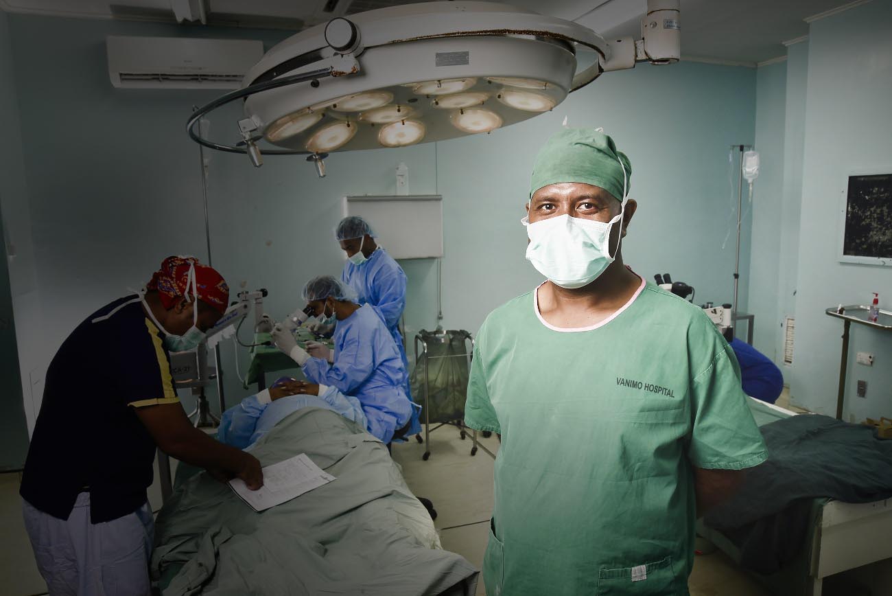 Eye surgery operating theatre in Kiribati