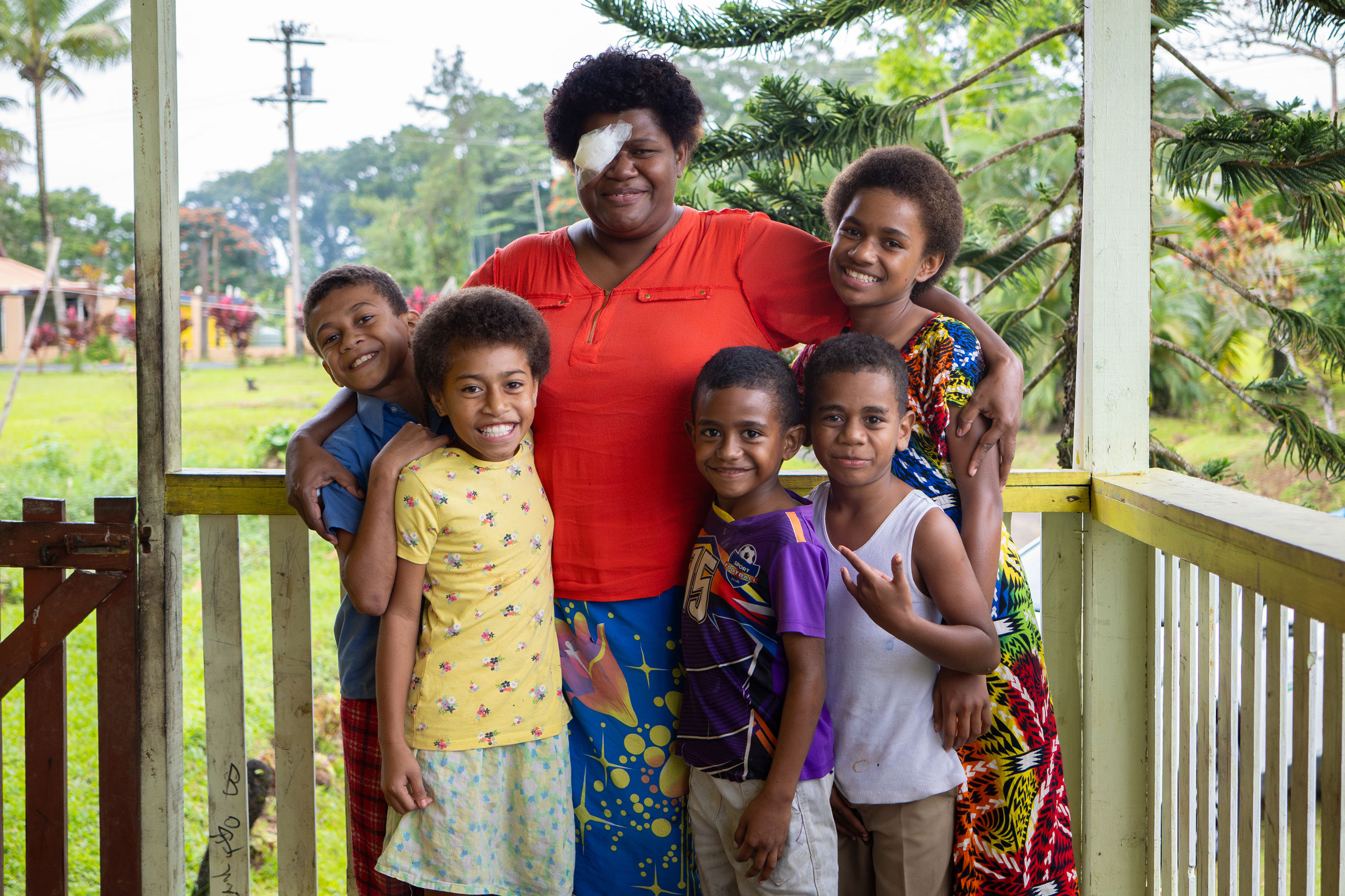 Losena with family Fiji