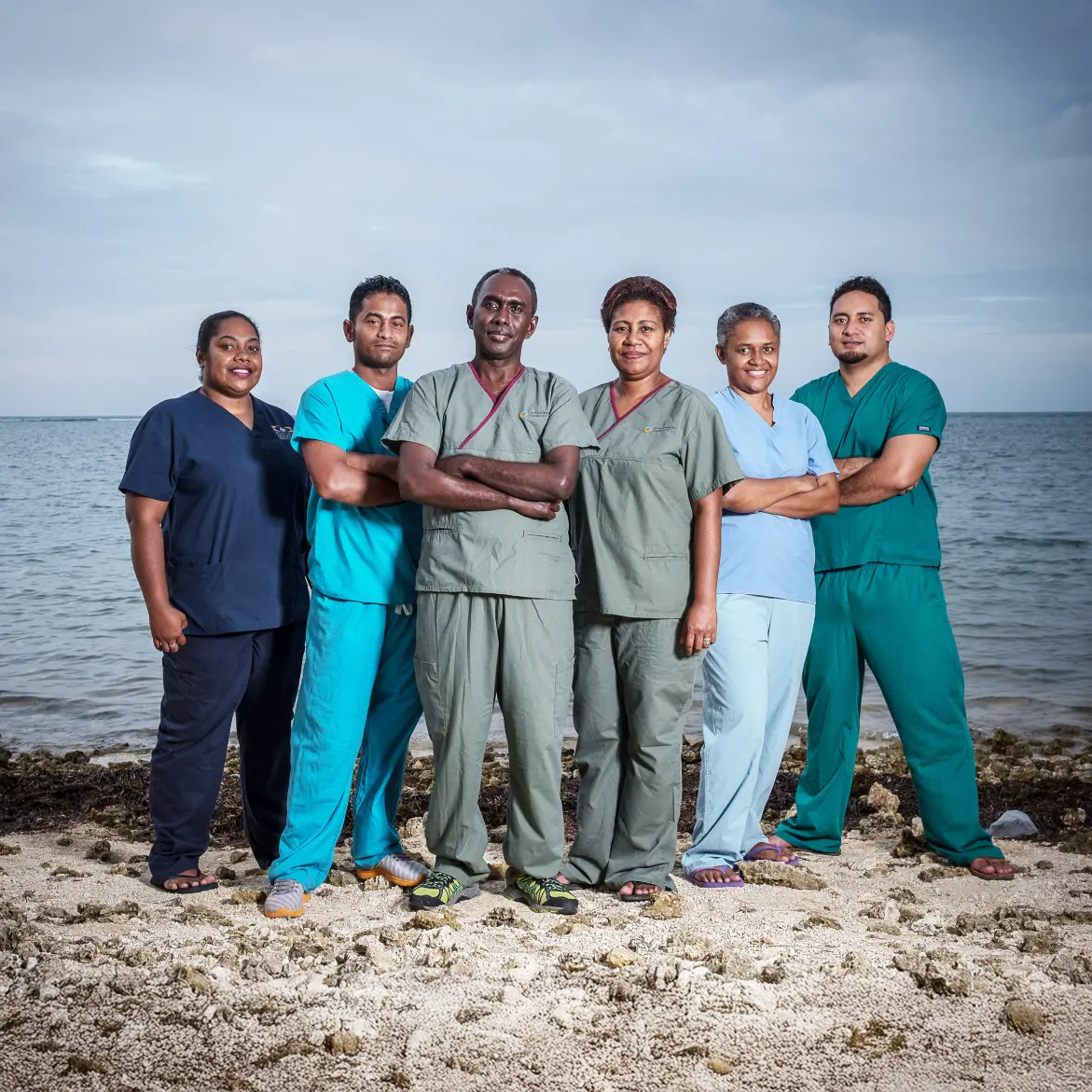 Outreach team of eye doctors and nurses in Tonga