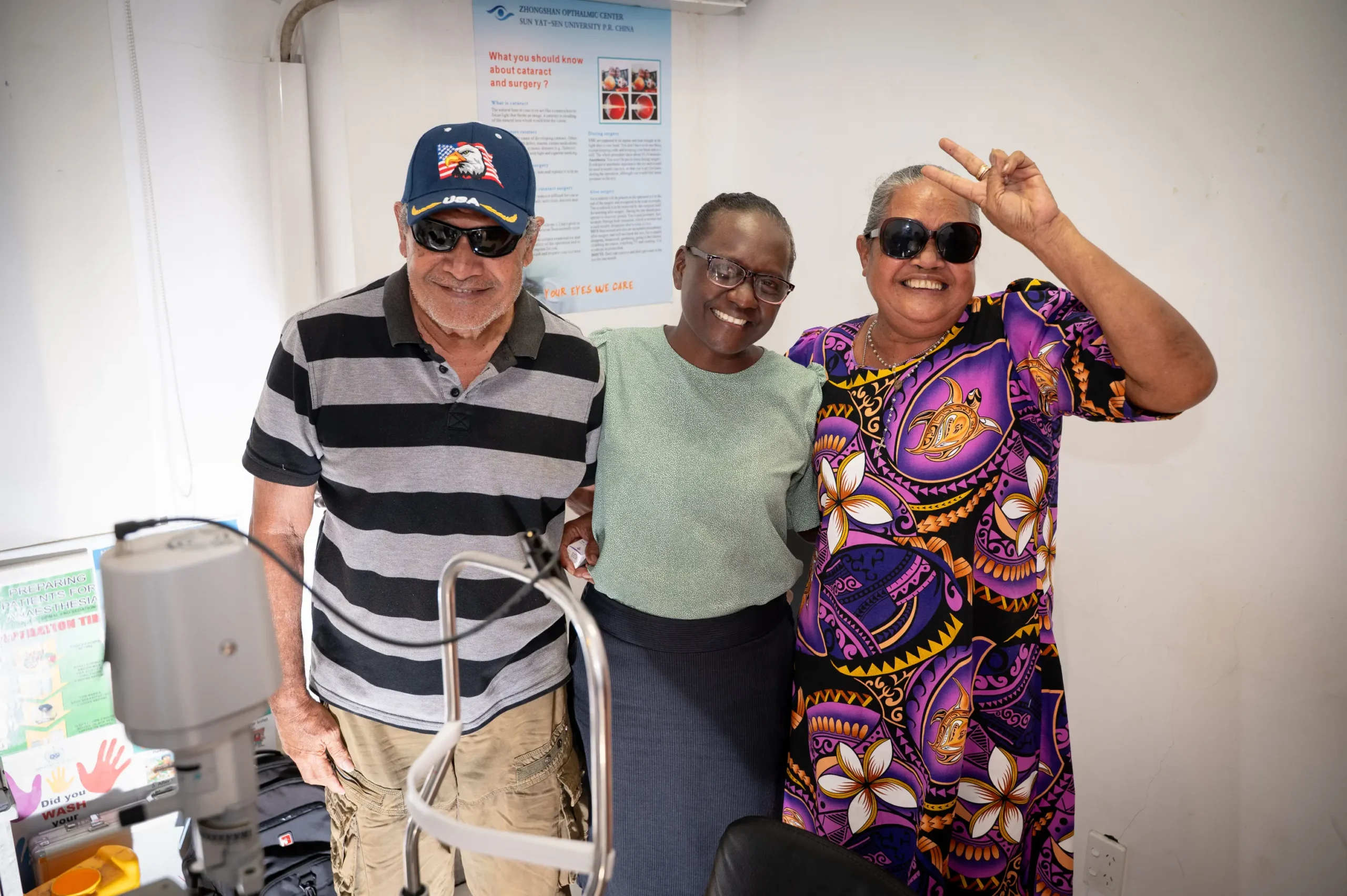 Penetito and Setefania with Dr Nola after surgery