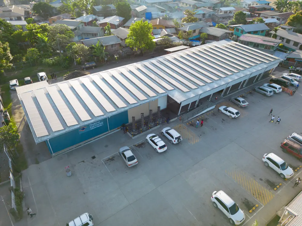 Solar at Regional Eye Centre in Honiara Credit Darren James