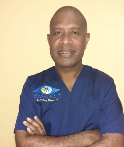 Dr David Pahau. Head of Department, Ophthalmology PNG